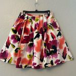 Worthington purple and pink watercolor floral A-line full skirt size 8 Photo 8