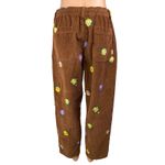 Urban Outfitters Corduroy Floral Embroidered High Rise Straight Trousers Pants M Photo 2