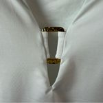 Trina Turk  Monaco‎ Ring Front Long Sleeve Paddle Suit White M Photo 4
