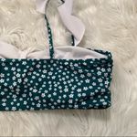 Bikini Top Dark Green White Floral Ruffle Size 4X Photo 7