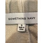 Something Navy  Size Small Meghan Cream Color Joggers Paperbag Waist Drawstring Photo 3