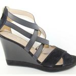 Geox  D Sibilla Black Suede Platform Wedge Heel Photo 1