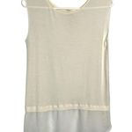 Bailey 44 Women’s Tank With Sheer Panel Detail Size Medium Cream/Ivory EUC Photo 0
