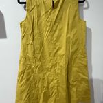 Eileen Fisher  Sleeveless Organic Stretch Cotton Dress In Light Chicory Mustard S Photo 5
