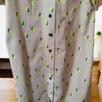 Vintage 60s 70s Mod Houndstooth Shift Dress Neon Green Yellow Pattern S Size M Photo 2