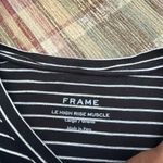 Frame  Denim Black and White Striped Tank Top Photo 1