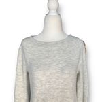 Loft  Sweater Heather Grey Textured Neutral Knit Pullover Crewneck Raglan Sleeve Photo 1