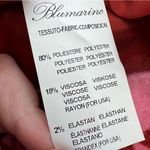 Blumarine houndstooth floral embroidered long belted coat pink red sz 40 Photo 5