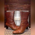 vintage A. Marinelli boots by Marinelli Genuine Leather Floral Embossed Brown Size 8.5 Photo 2