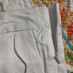 Cynthia Rowley  size 8 white linen blend shorts scalloped edges zips up side NWT Photo 3