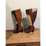 Impo  patchwork leather boho 70’s chunk heel boots 6 Photo 4
