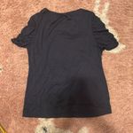 Deletta Anthropologie Ruffle Front Top Womens Sz XL Black Super Soft Fancy Chic Photo 7