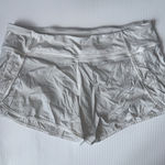 Lululemon  White Shorts Sz 12 Lined Zip‎ Back Pocket Photo 0