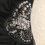 Teaze Me Y2K retro black strapless pull on high/low party prom mini dress 6* Photo 7