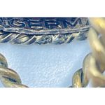 West Germany black onyx cubic zirconia twisted gold tone adjustable band VTG Photo 7