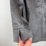 Carlisle Blazer Women's 10 Grey Faux Suede Suit Jacket Classic Preppy Cozy Work Photo 7