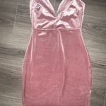 Blue Blush Velvet Mini Dress Photo 1