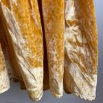 Free People Unworn  Velvet Maxi Top Dress Duster XS Small Yellow Gold Oversized Photo 4