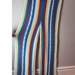 Solid & Striped  The Logan Pants Crochet Striped Side Slits Swim Coverup L $278 Photo 2