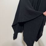 Eileen Fisher  One Size Shawl Poncho Cardigan Women’s Cotton Linen Black Photo 5