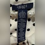 CHAPS  dress - white with black polka dots - size 14. Flattering. Pockets! Photo 7