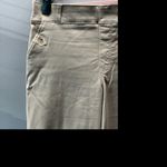 Spanx  Pants Womens 1X Beige Tan Twill High‎ Rise Wide Leg Crop Pull On Ladies Photo 1