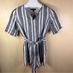 Banana Republic NWT  Cotton-Linen Romper Womens Size 0 Blue White Nautical Stripe Photo 1