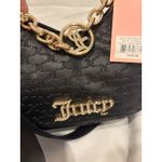 Juicy Couture ‎ Black Embossed Logo Chain Strap Hobo Bag Purse Set 2 Piece Photo 6