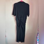 INC International Concepts Black Ruched Short Sleeve Midi Shirtdress XXL Photo 6