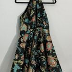 Womans Vava Voom M Black Multicolor Embroidered Floral Fit N Flare Mini Dress Size M Photo 0