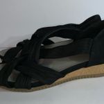 Earth Brand Earth Ficus Gemini Womens Leather Wedge Sandals Slides Size 8.5 M Black Photo 5