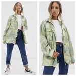 Free People  Women's Lead The Way Lime Combo Camo Utility Jacket Size XS Gorpcore Photo 1