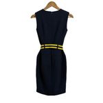 Karen Millen  Women's Navy Blue Classic Athleisure Belted Pencil Dress 4 NWT $350 Photo 7