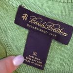 Brooks Brothers  Women’s XL Silk Cotton Green Button Long Sleeve Cardigan Preppy Photo 9