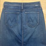 MOTHER High Waisted Button Midi Skirt in Blue Moon Sz 26 Photo 9
