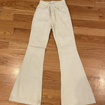 PacSun  Cream Corduroy Flare Jeans Photo 0