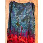 Chico's  Blue Abstract Print Maxi Skirt - Size 2 (12) Photo 2