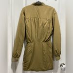 ZARA  Olive Bomber Dress Jacket Coat Size Small Photo 7