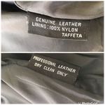 VINTAGE 90s Leather‎ Duster Blazer Jacket Midi Longline 80s Suede Black Small Black Photo 9