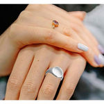 Boutique Chunky Solid Unisex 14k White Gold Plated Sterling Signet Ring, Adjustable Photo 10