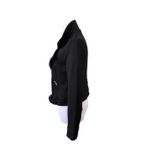 Lulus Motorcycle Black Rayon Jacket Retro Exposed Zippers XS 60s Bikercore Photo 1