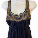 Bailey blue VTG Y2k sequins and bead dress Navy Blue S Photo 3