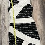 BCBGMAXAZRIA Dalia Black and White Sleeveless Dress with Asymmetrical Hem Size 2 Photo 3
