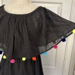 Pitusa pom pom colorful mini dress beach coverup Black Size M Photo 5