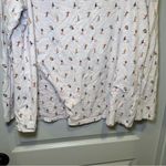 Lane Bryant White Novelty Skiing/Skating/Walking Print Long Sleeve Top 14/16 Photo 4