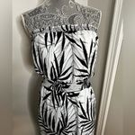 Massimo Bamboo Print Black and White Strapless Maxi Dress. Small/ Petite. Size undefined Photo 5