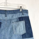 Gianni Bini Gianni‎ Bini Medium Mini Skirt Blue Denim Patchwork Y2K Boho Pockets Womens 120 Photo 7