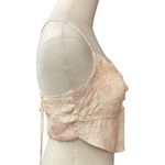 Free People  Vanessa Smocked Printed Sleeveless Cropped Trendy‎ Top Sz Medium NWT Photo 6