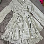 Light Green Dotted Dress Size M Photo 0