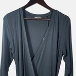 prAna Foundation Long Sleeve Wrap Dress Black Tencel Modal Jersey Maxi NWT Small Photo 1